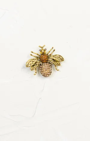Amber Bee Brooch
