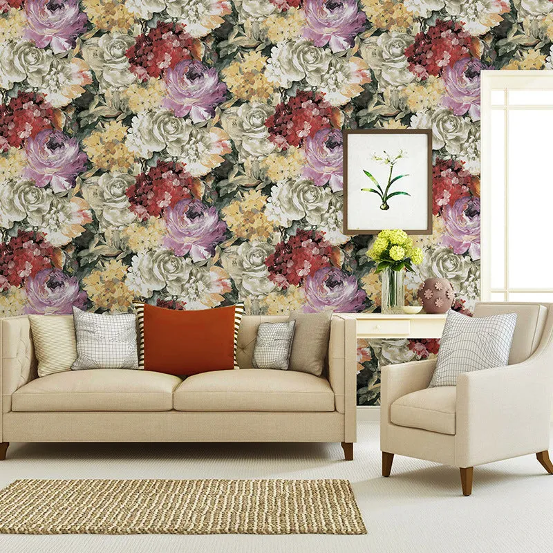 American Style Pastoral Romantic Floral Wallpaper (5.3 ㎡)