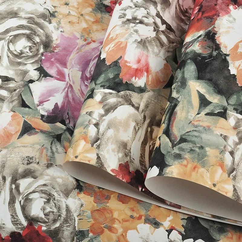 American Style Pastoral Romantic Floral Wallpaper (5.3 ㎡)