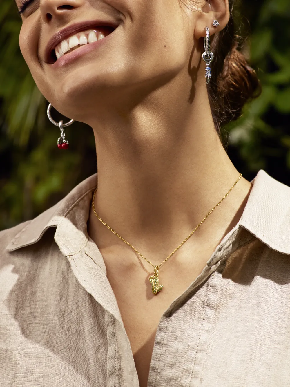 Asymmetrical Cherry Fruit Dangle Charm