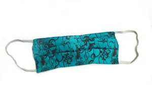 Blue Floral Face Mask (2 Layers)