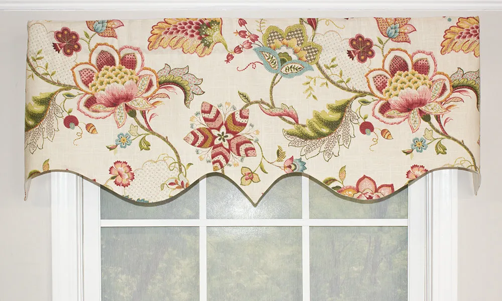 British Floral Regal Valance