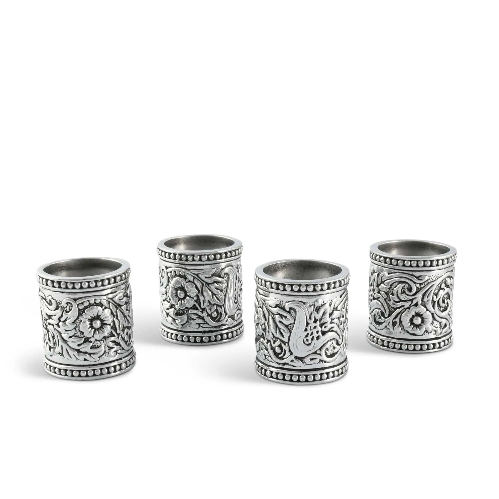 Concho Pattern Napkin Rings Set of 4