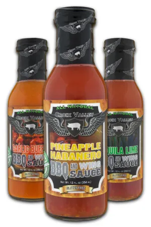 Croix Valley's Pineapple Habanero BBQ and Wing Sauce