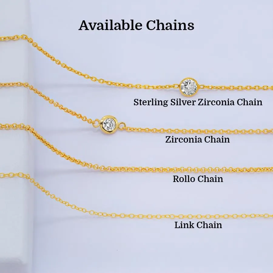 Double-Plate Beaded Amber Name Necklace