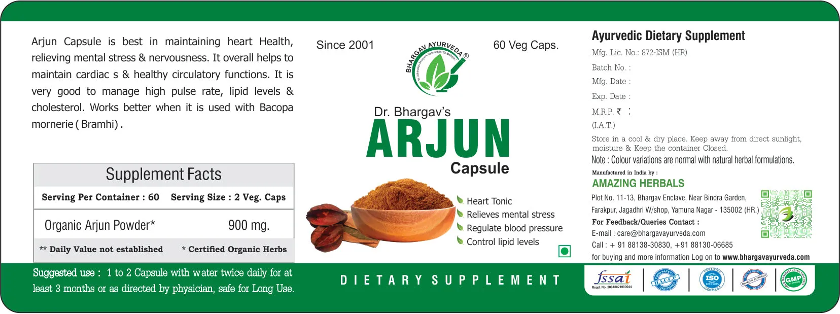 Dr.Bhargav's Thyro Safa Syrup 500 ml & Joy Tablet 60 Tablet with Arjun 60 Capsule