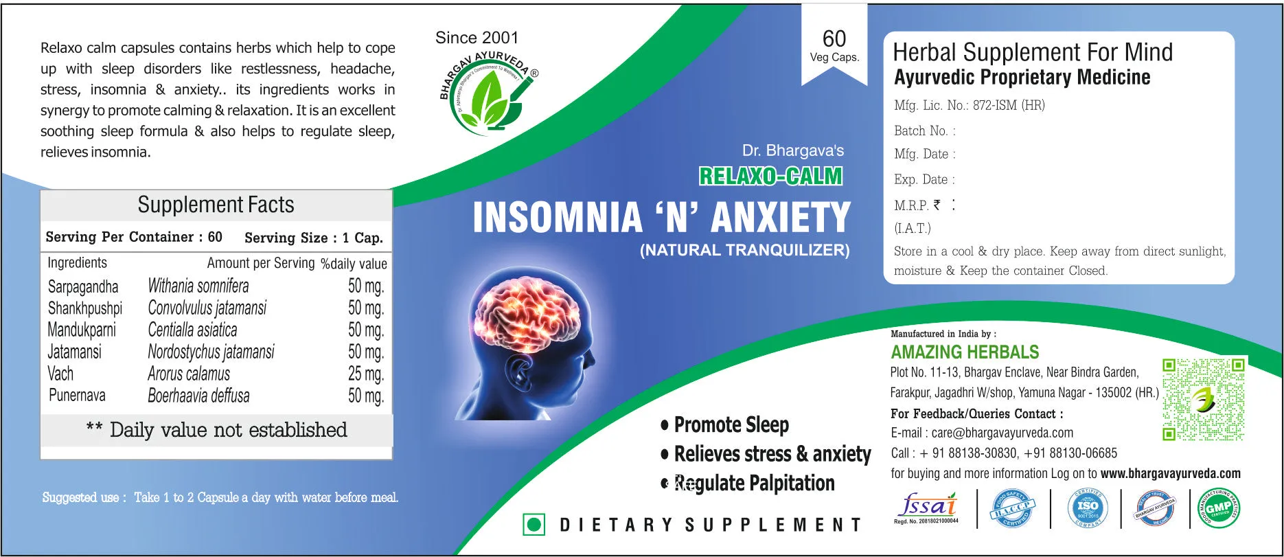 Dr.Bhargav's Thyro Safa Syrup 500 ml & Thyro Safa 60 Capsule & Relaxo Calm 60 Capsule
