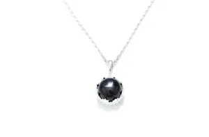 Elegant Red Princess Crown Amber Pendant - Sterling Silver, Cherry Red Baltic Amber