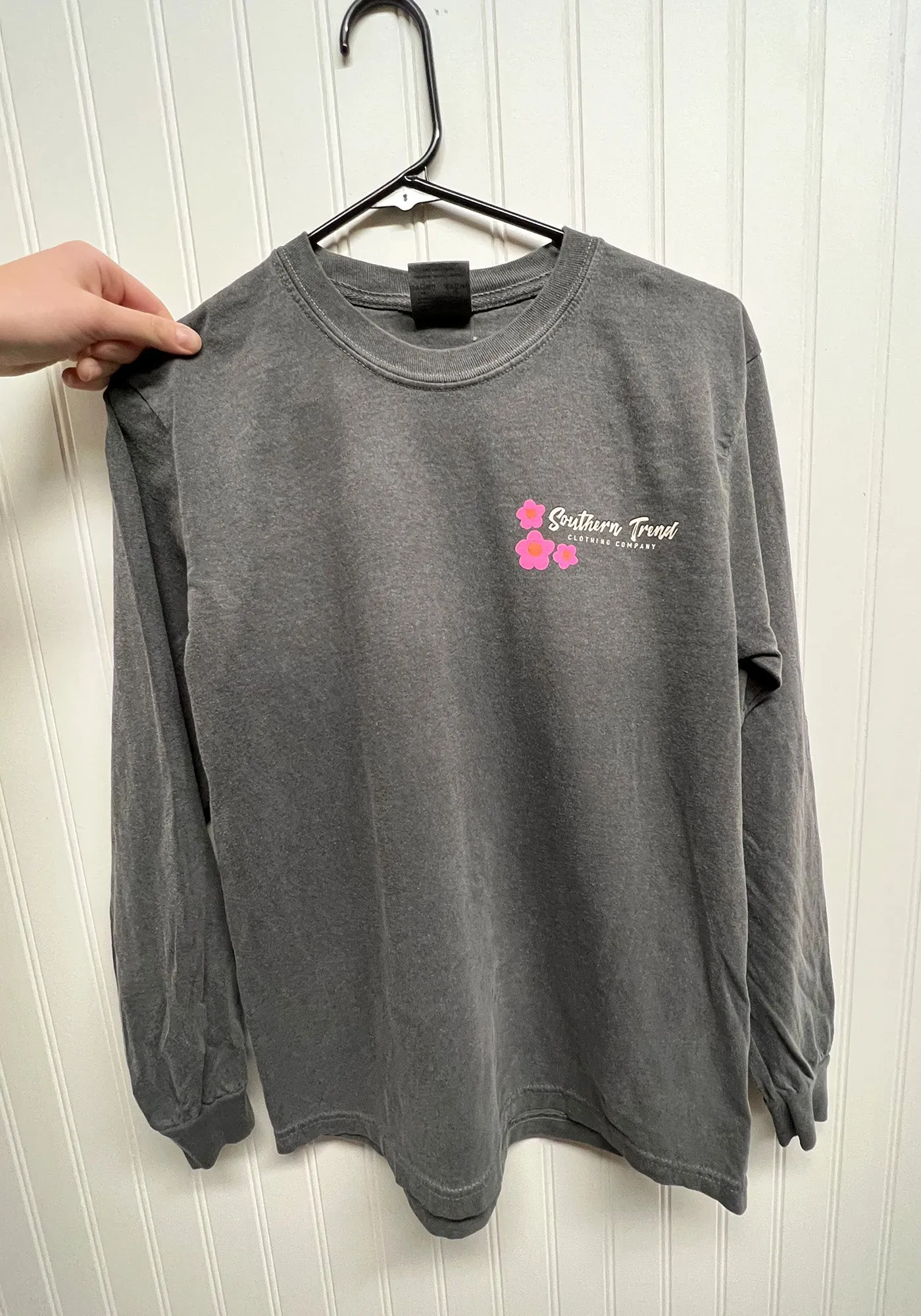 Floral Check Pig Long Sleeve