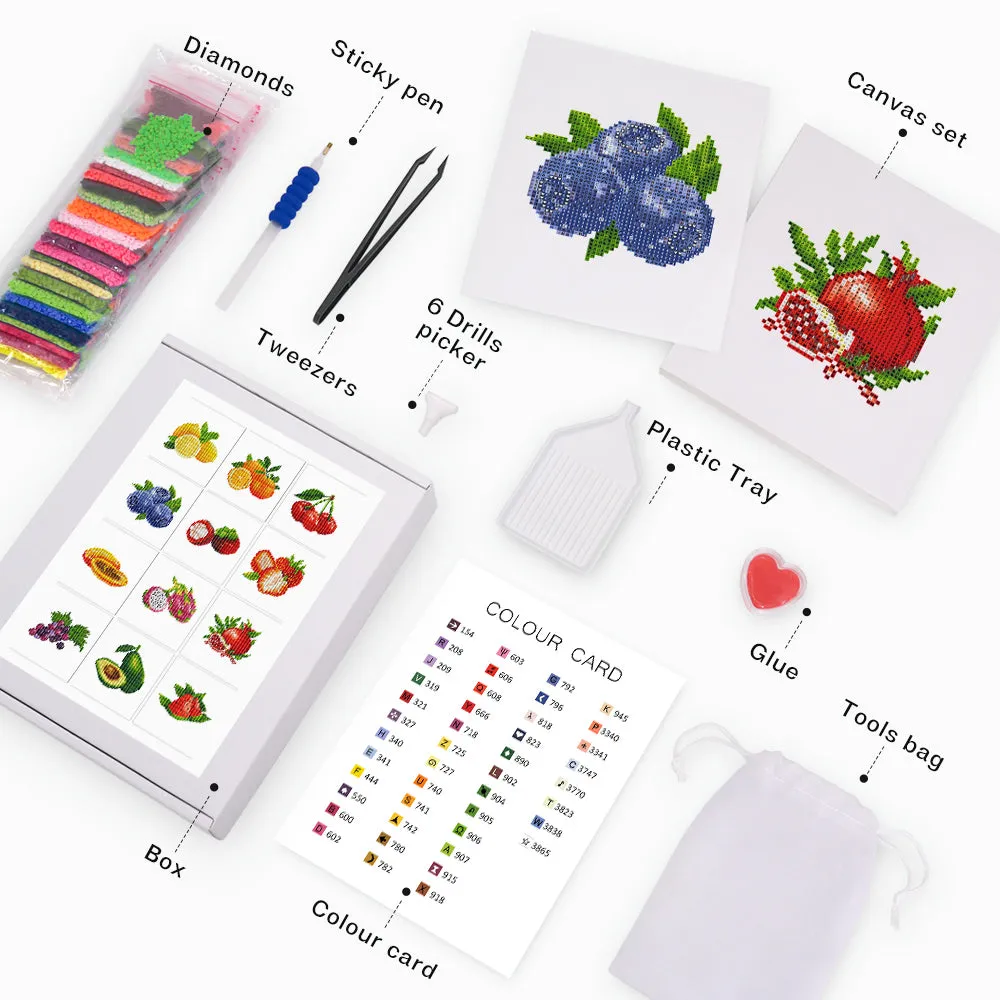 Fruits Collection - Mini Diamond Painting Kit