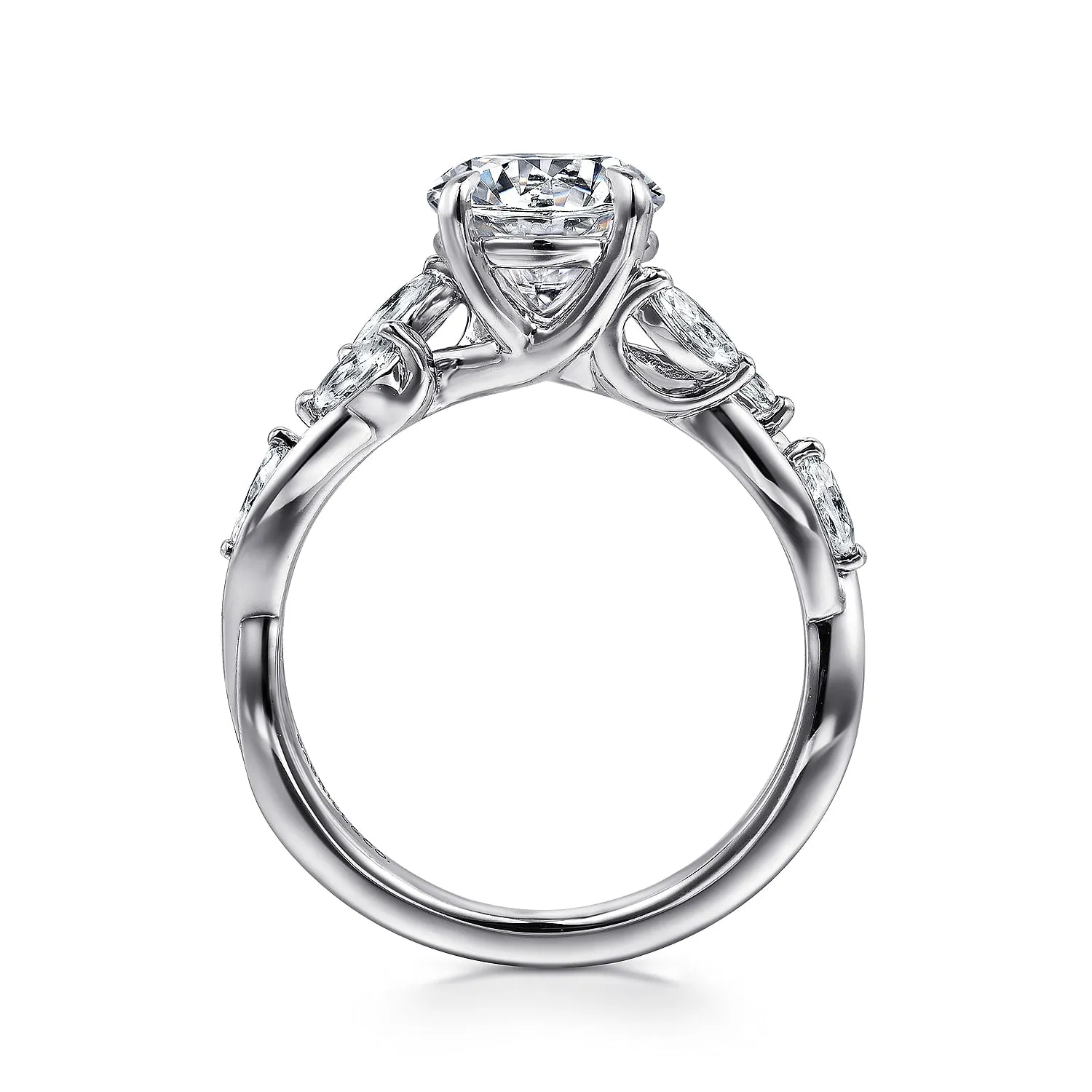 Gabriel & Co. White Gold Round Diamond Engagement Ring ER16195R6W43JJ.CSCZ