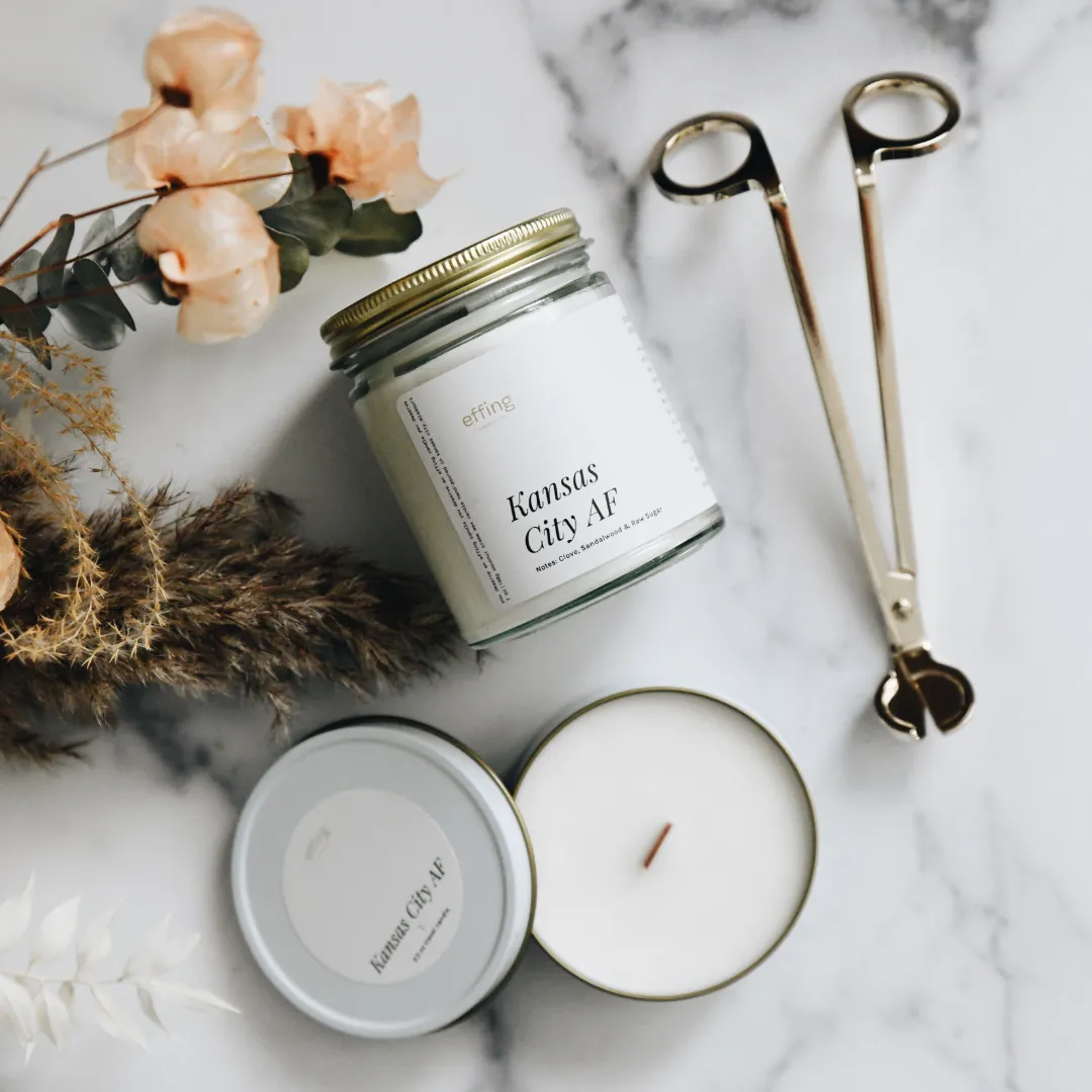 Kansas City AF  | Notes: Raw Sugar, Clove & Sandalwood Wooden Wick Candle
