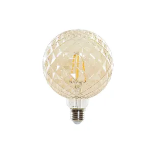 LED lamp DKD Home Decor Amber 4 W E27 450 lm 12 x 12 x 16,5 cm