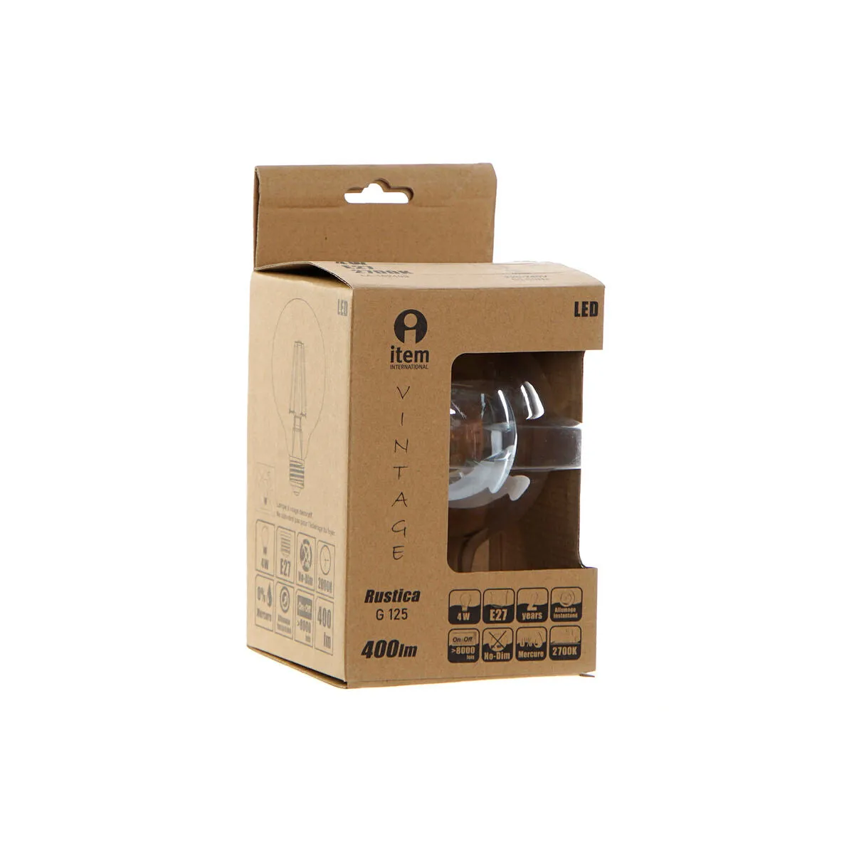 LED lamp DKD Home Decor E27 A   4 W 450 lm Amber 12,5 x 12,5 x 18 cm