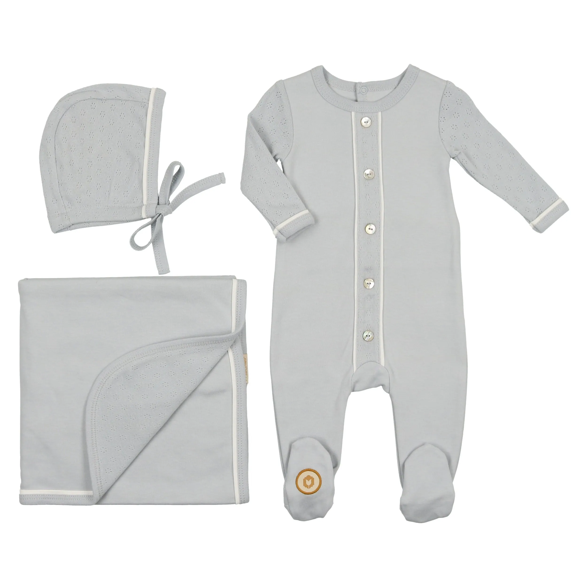 Linear Pointelle Layette Set