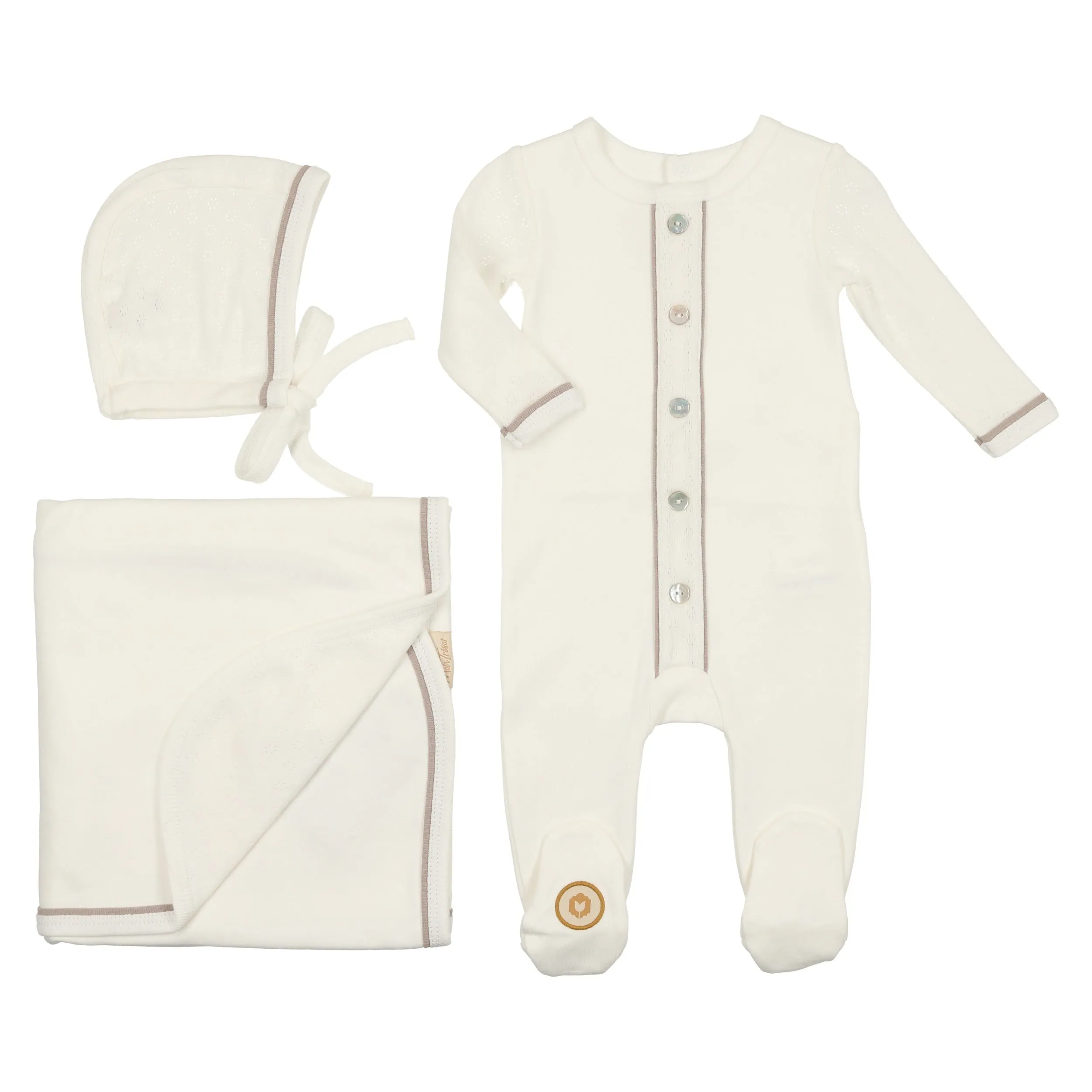 Linear Pointelle Layette Set
