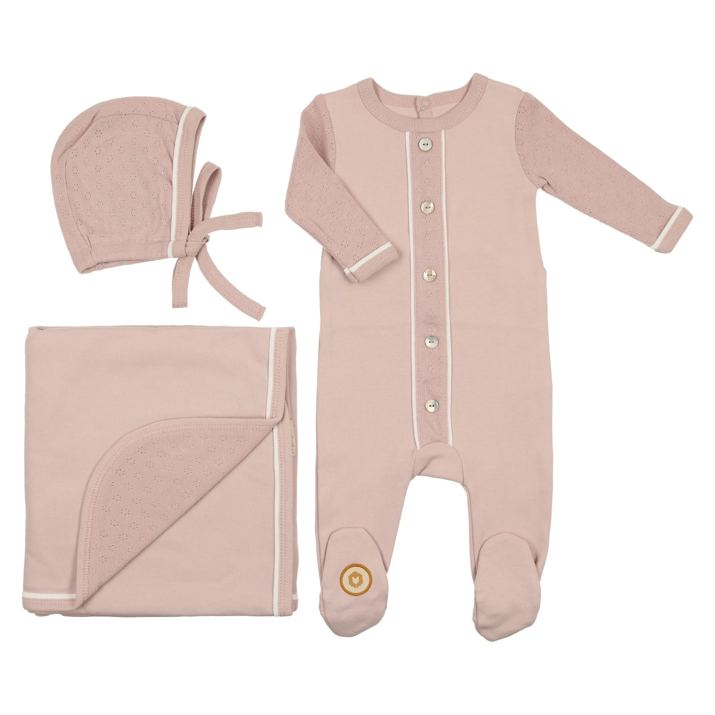 Linear Pointelle Layette Set
