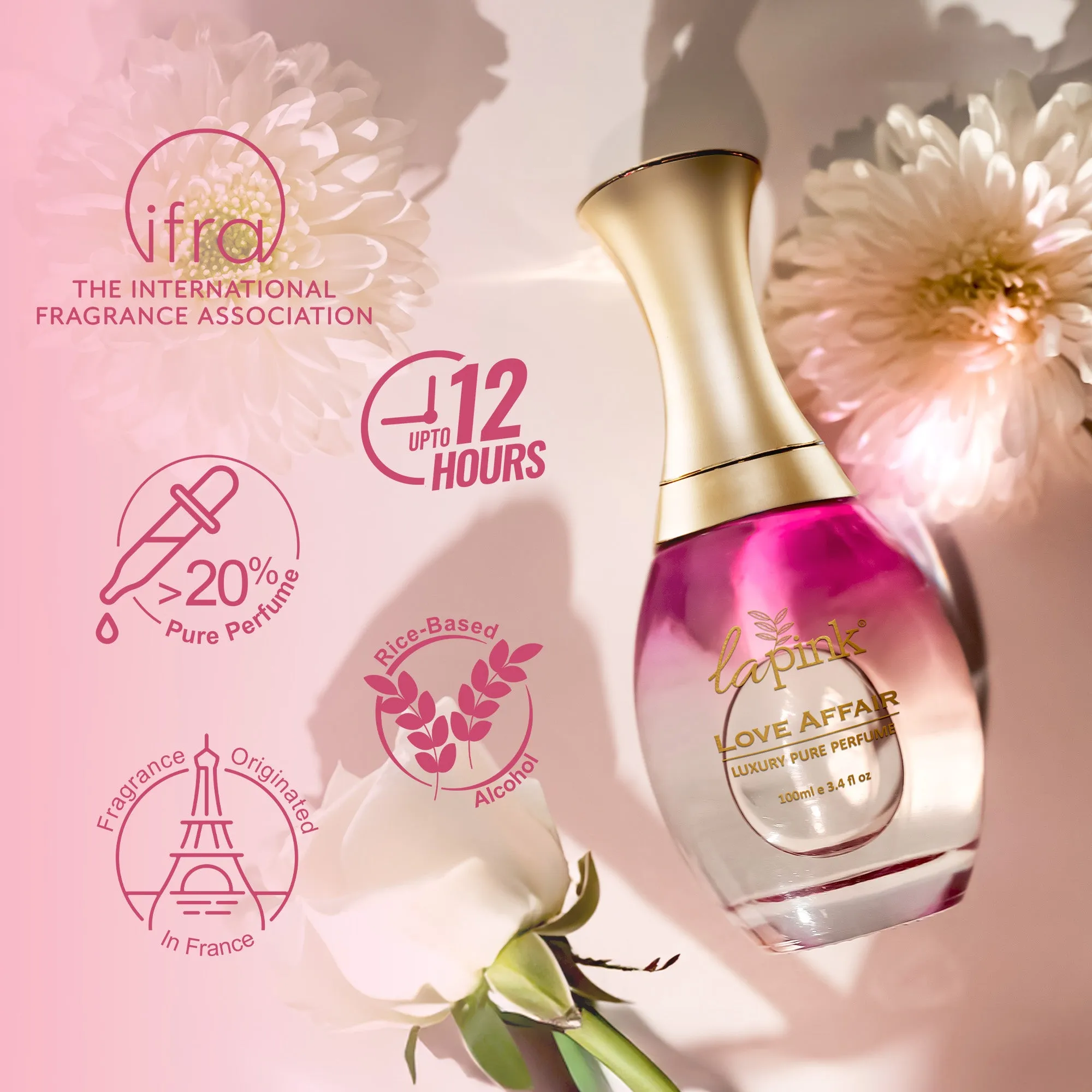 Love Affair French Luxury Pure Perfume for Women - 100ml