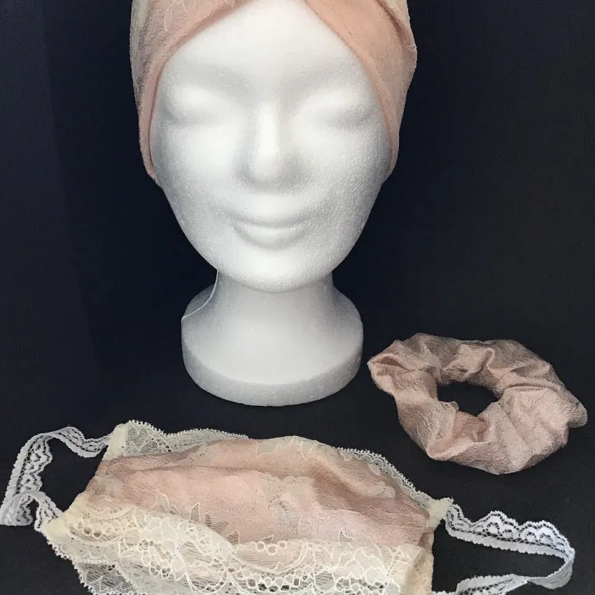 Mask | Winded Leaves | Shiny Rose | 2-Layers | One Size