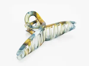 Modern Art Amber Marble Twisted Hair Clip