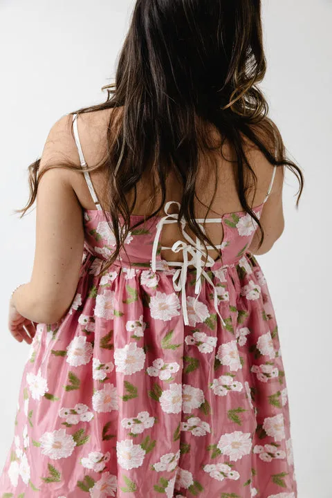 Pansy Jacquard Ruffle Dress