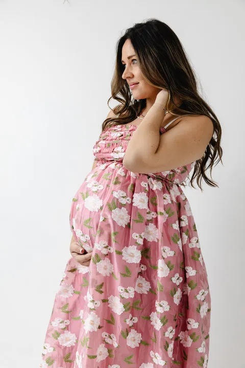 Pansy Jacquard Ruffle Dress