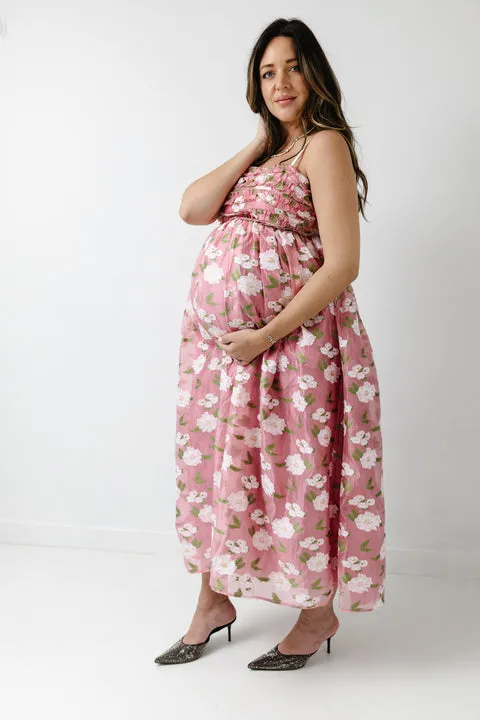 Pansy Jacquard Ruffle Dress