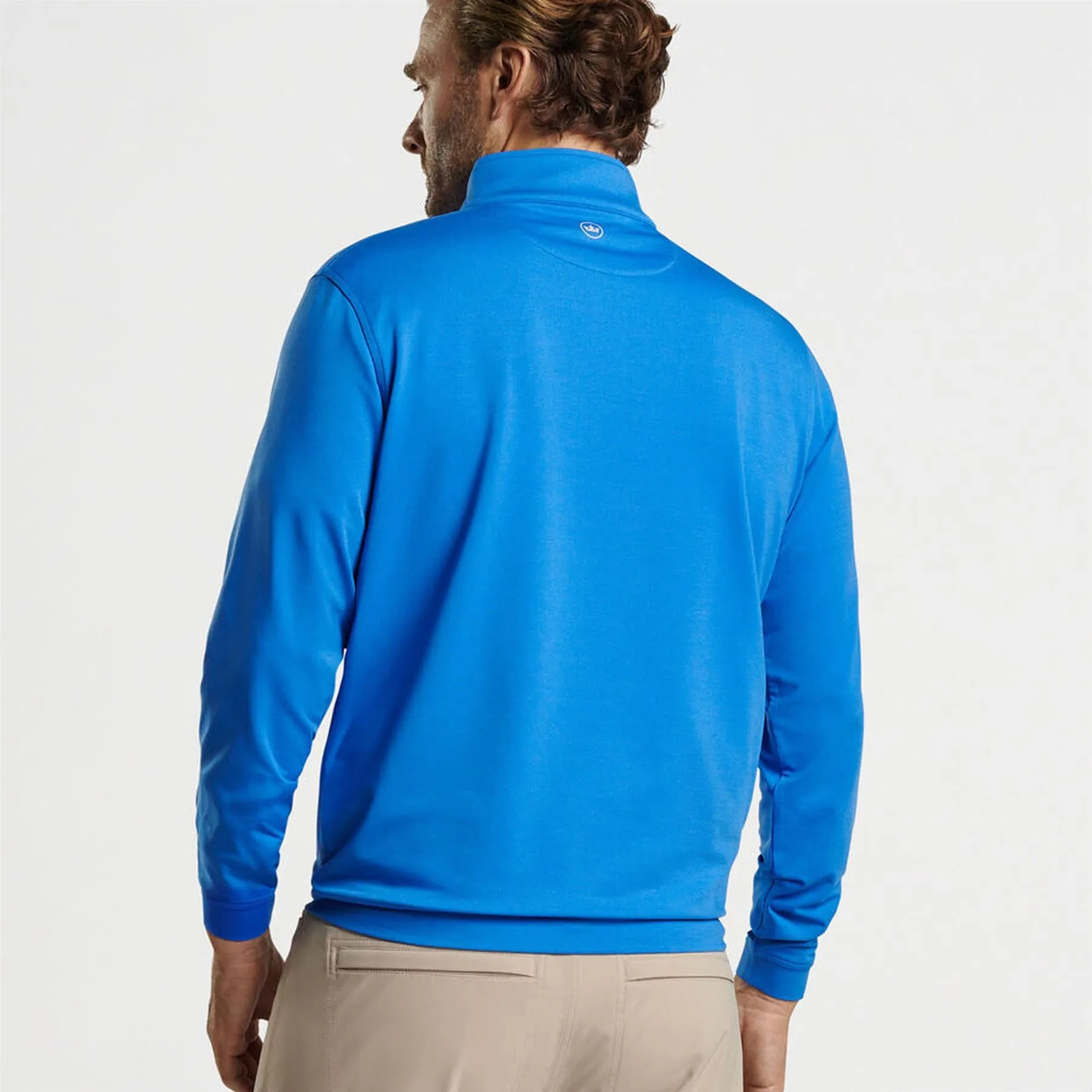 Perth Melange Performance Quarter Zip Mako Blue - AW24