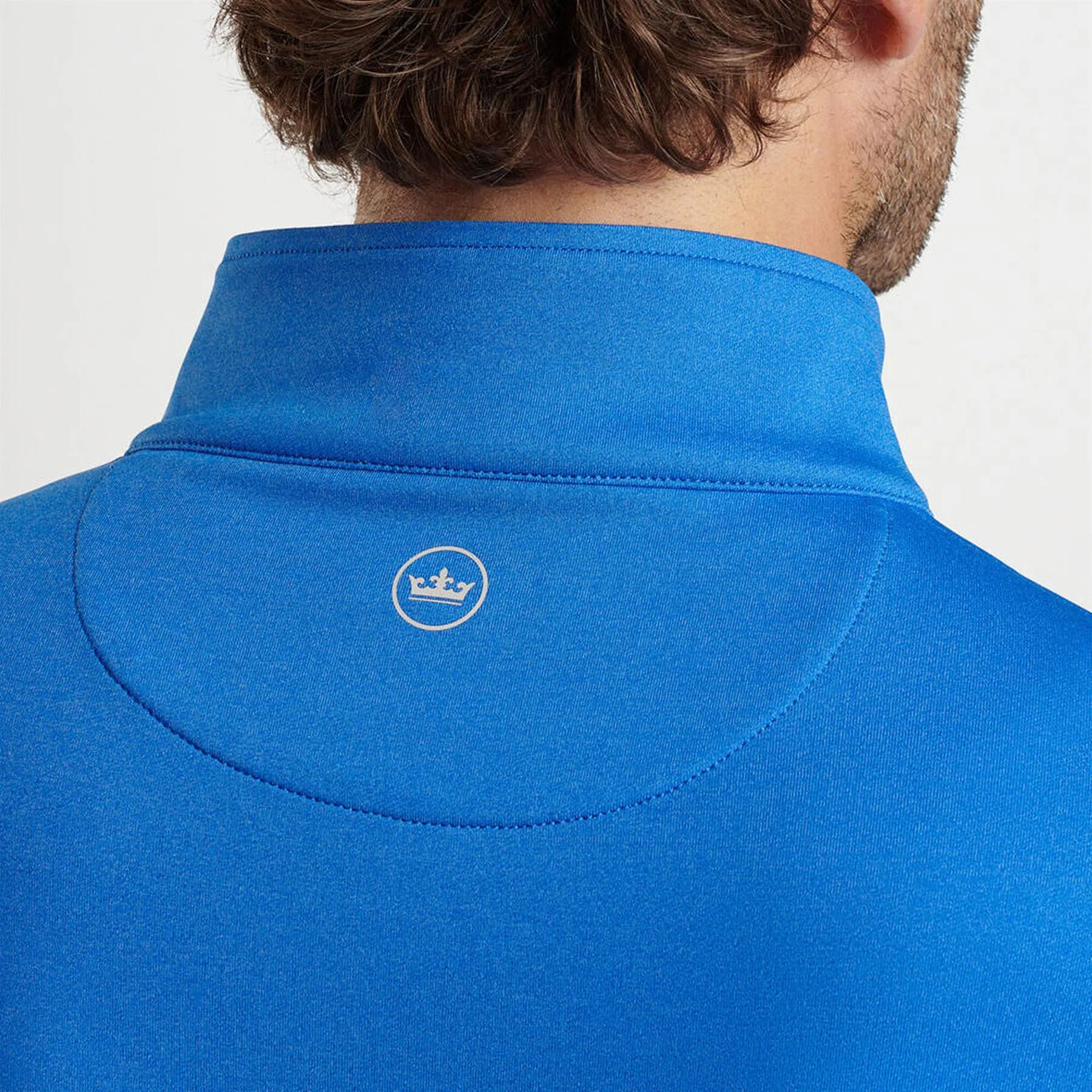 Perth Melange Performance Quarter Zip Mako Blue - AW24