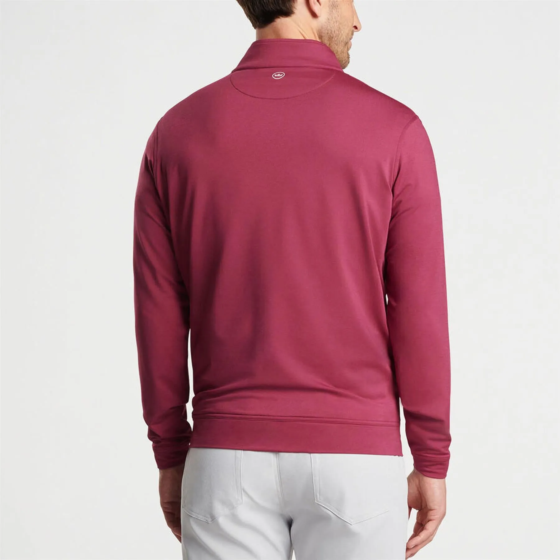 Perth Melange Performance Quarter Zip Pomegranate - AW24