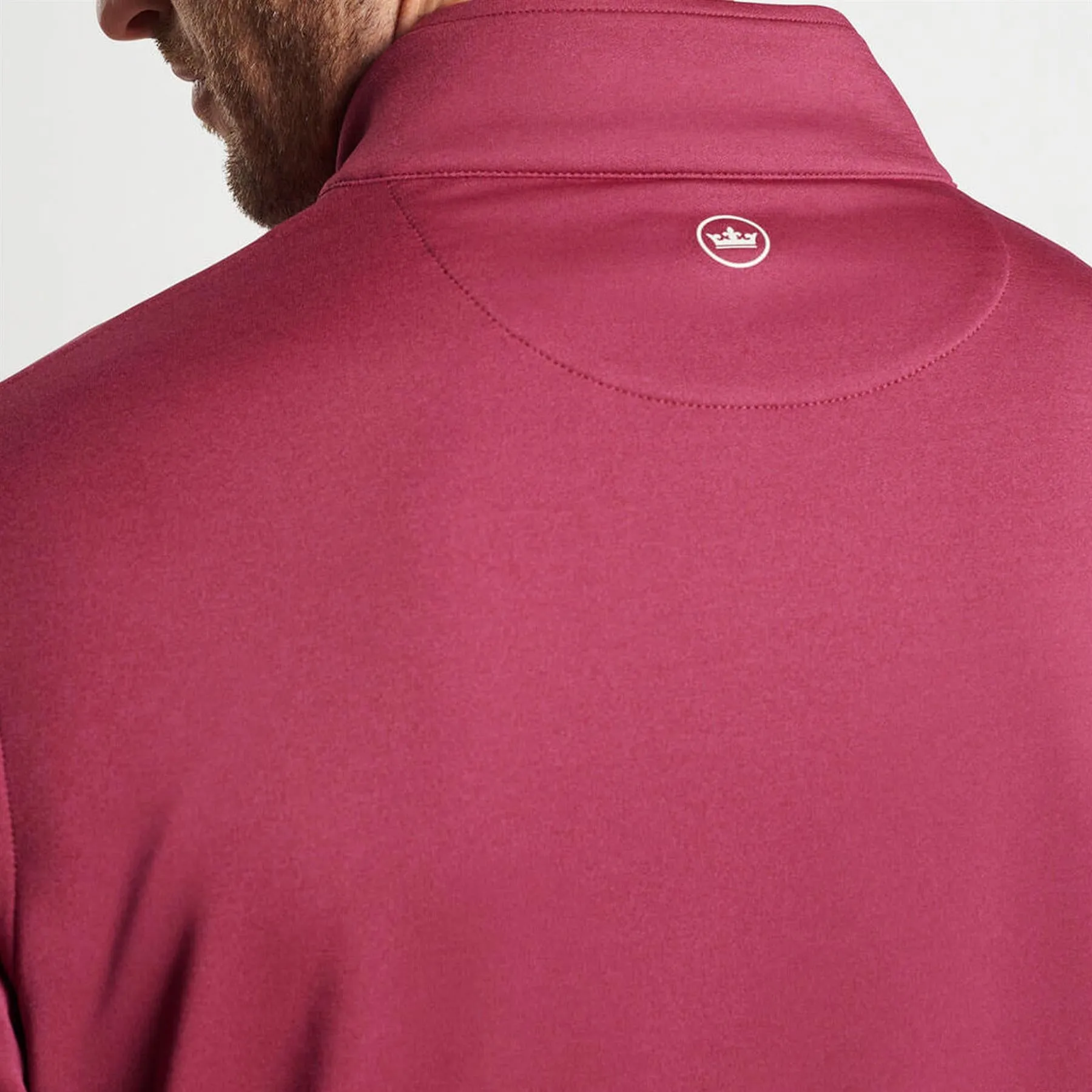 Perth Melange Performance Quarter Zip Pomegranate - AW24