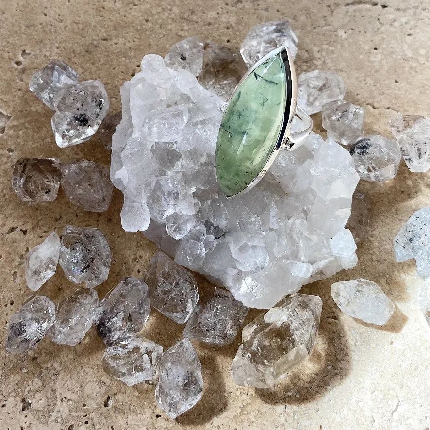Prehnite Marquise Ring - Delphi