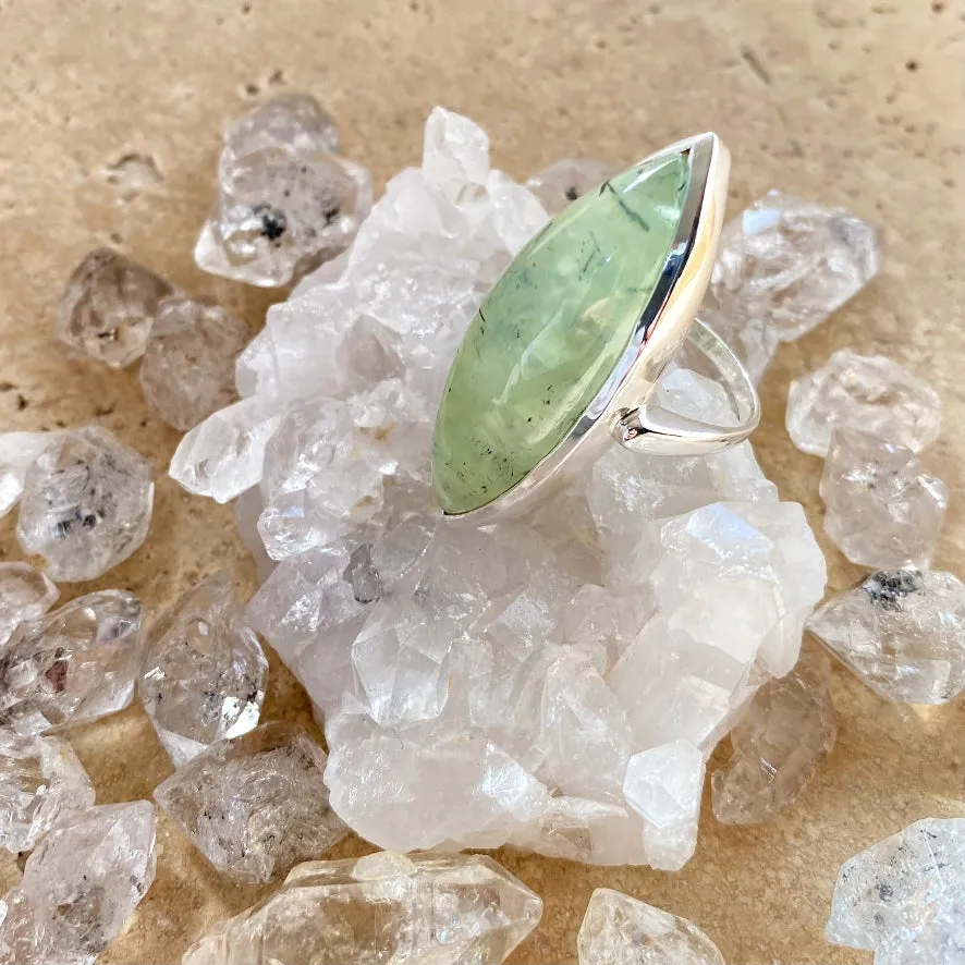 Prehnite Marquise Ring - Delphi