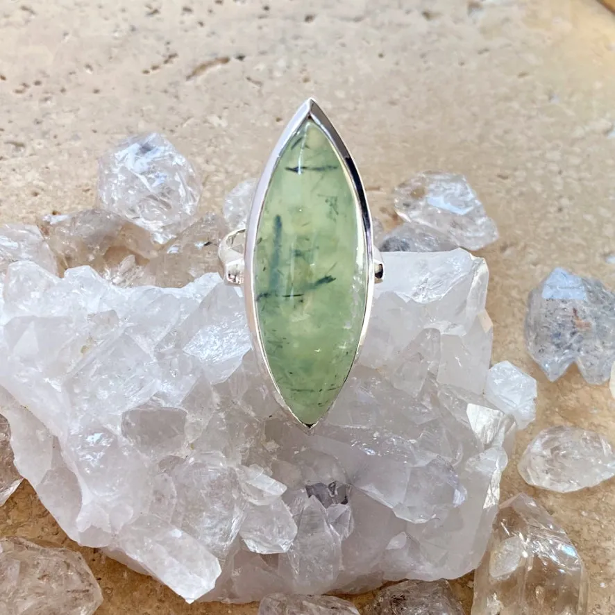 Prehnite Marquise Ring - Delphi