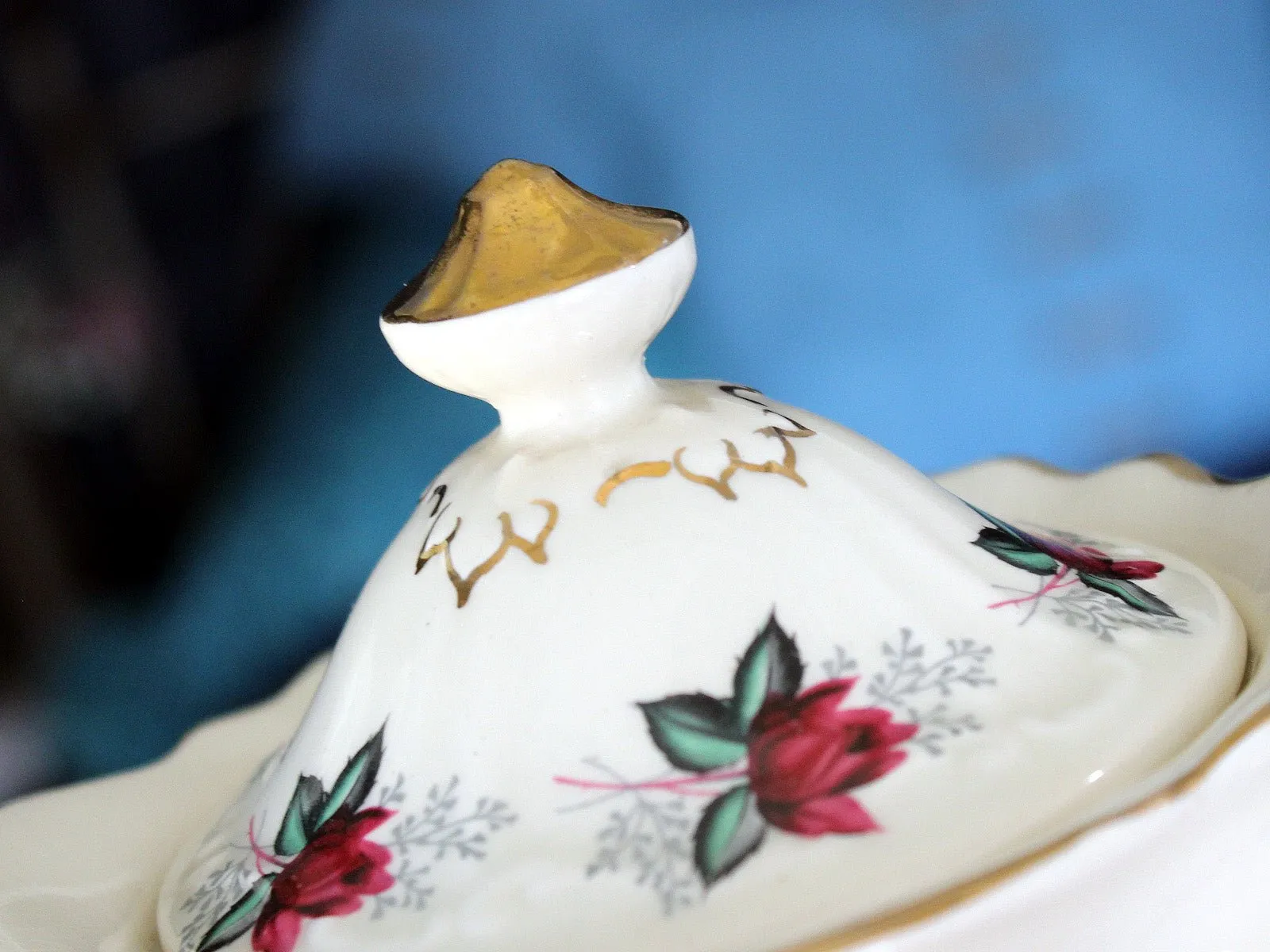 Sadler Vintage Teapot, 4 Cup, Sugar & Creamer, Elegant Porcelain Teaset 16223