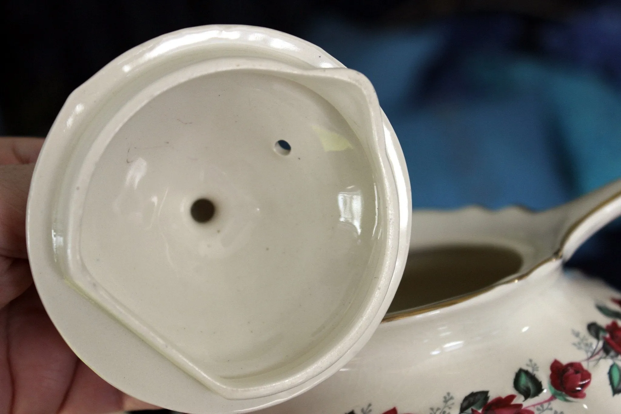 Sadler Vintage Teapot, 4 Cup, Sugar & Creamer, Elegant Porcelain Teaset 16223