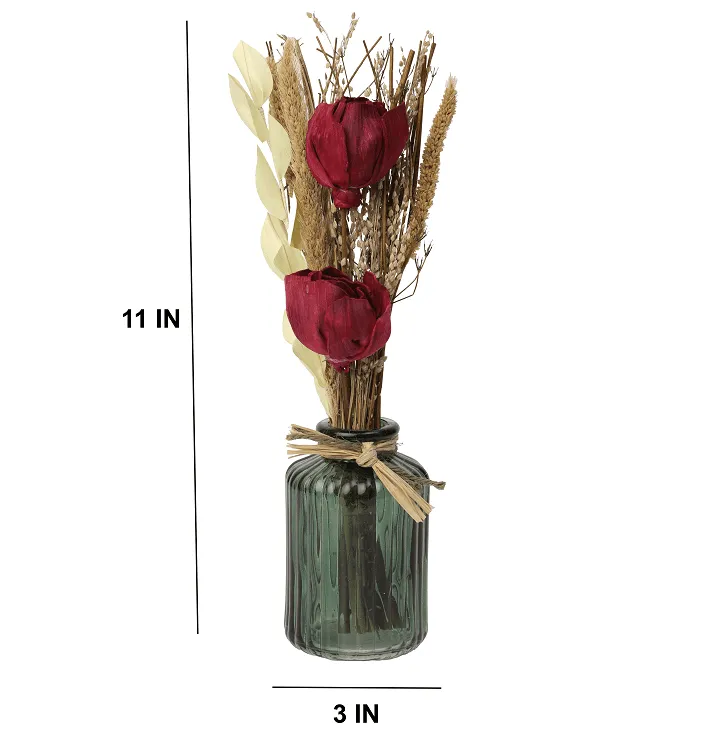 Sherrie  Floral Crimson Red Aromatic Diffuser - Rose Scent
