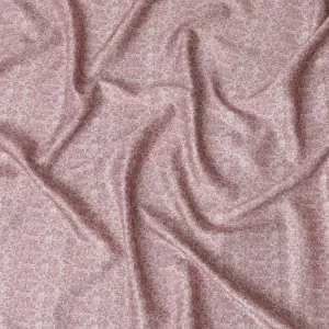 Soft Pink Blended Cotton Lawn Fabric - Delicate Floral Print, 140 cms Width-D19173