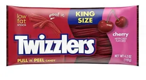 Twizzlers Pull N Peel Cherry King Size 4.2oz