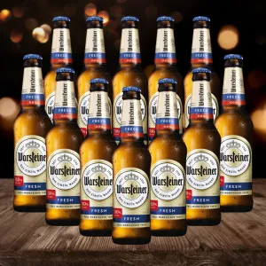 Warsteiner Fresh Alcohol Free German Pilsner 330ml Bottles - 0.0% ABV (12 Pack)
