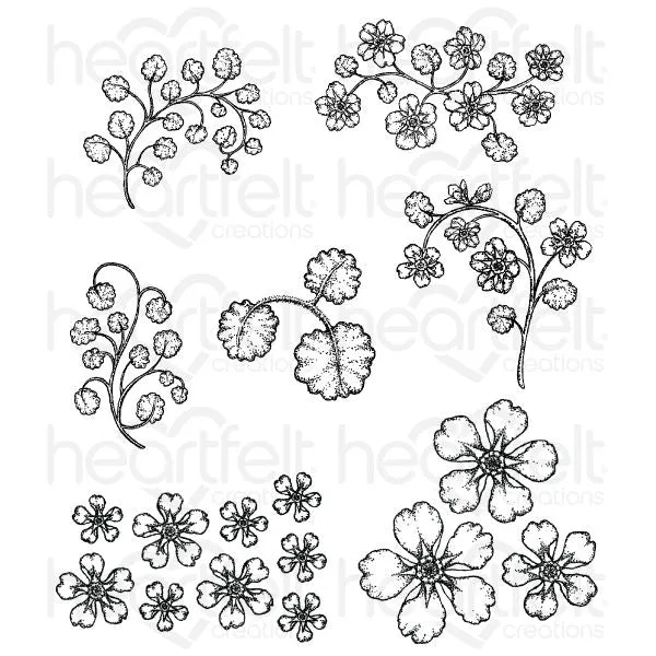 Wildwood Florals Cling Stamp Set